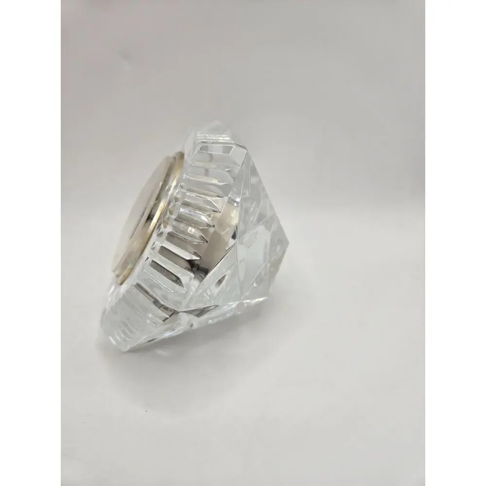 STAIGER Lead Crystal Clock Quartz Germany 3.5
